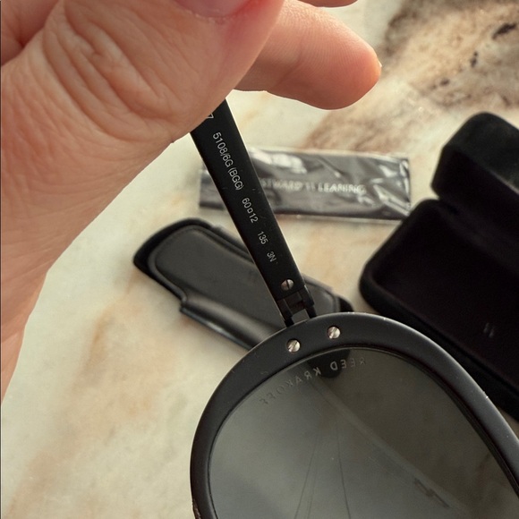 Black matte Aviator Sunglasses main image 7